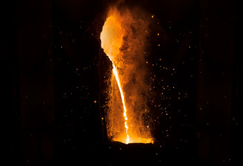 Metal melting, industrial casting