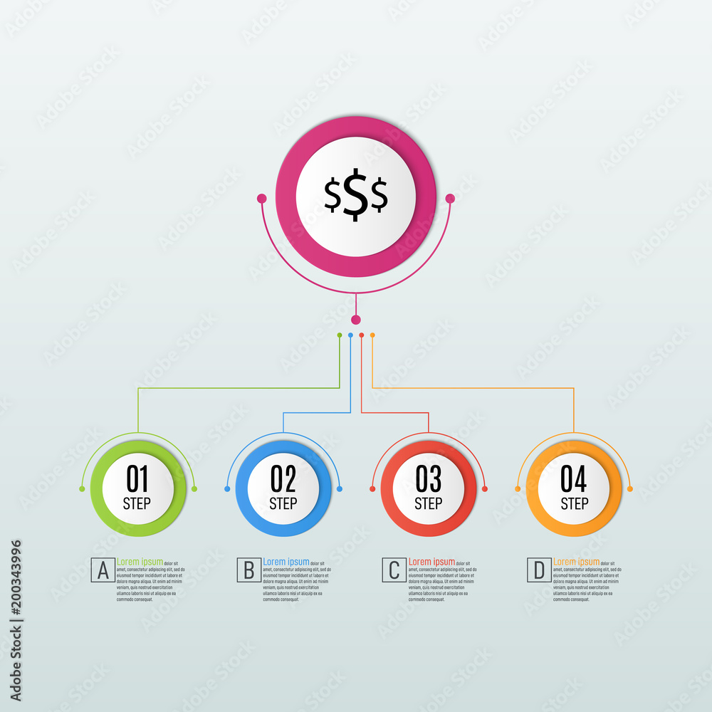 Poster Abstract vector infographics. Business data visualization. Template for presentation.