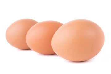 Three Eggs isolated on white background