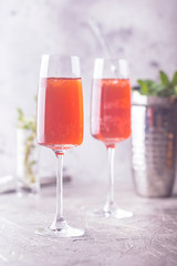 Colorful Red alcoholic cocktail