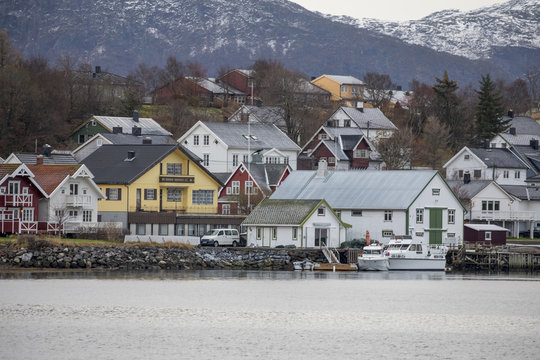 Old house bye sea in Brønnøysund Northern Norway