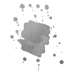 Abstract watercolor grayscale background. Vector illustration. Grunge texture for cards and flyers design.