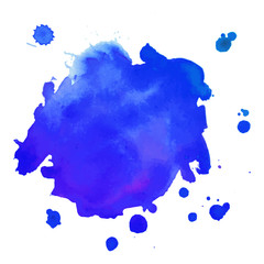 Abstract art hand paint isolated Watercolor stain on white background. Watercolor banner