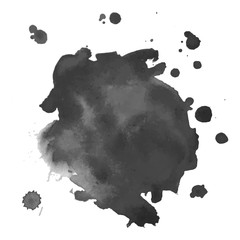 Abstract watercolor grayscale background. Vector illustration. Grunge texture for cards and flyers design.