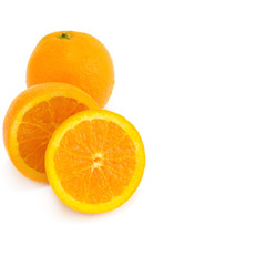 Fototapeta na wymiar Fresh orange isolated on white background.
