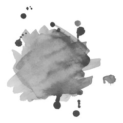 Abstract watercolor grayscale background. Vector illustration. Grunge texture for cards and flyers design.