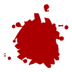 Abstract red ink blot background. Blood stain silhouette. Vector illustration.