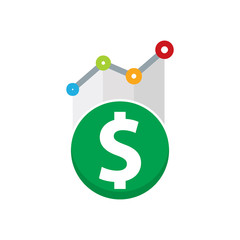 Stats Money Logo Icon Design