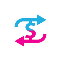 Transfer Money Logo Icon Design
