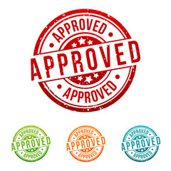 Approved Stamp -  Badges in different colours.