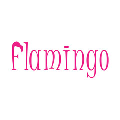 Tipografía Flamingo en color rosa