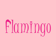 Tipografía Flamingo en fondo rosa