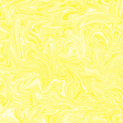 Fototapeta premium Yellow background with a marble pattern. Marble texture. Liquid texture, colorful liquid. A square-sized background. Abstract pink background.