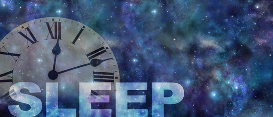 Time to get treatment for your sleep problem  - dark night sky background with a semi transparent...