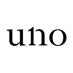 Tipografia uno con numero 1 en color negro
