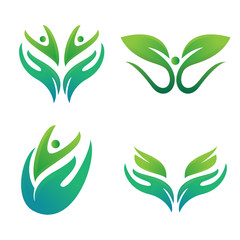 healthy people logo template