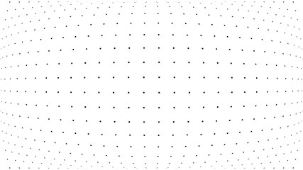 Abstract light background with small black dots with the fish eye effect.