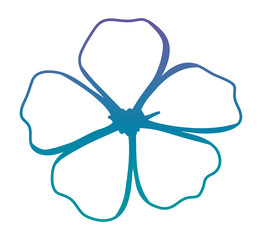 cute lily flower decorative icon