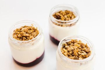 delicious and healthy homemade yogurt with jam