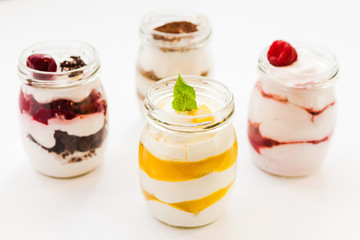 delicious and healthy homemade yogurt with jam