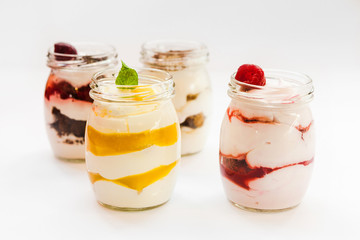 delicious and healthy homemade yogurt with jam