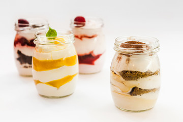 delicious and healthy homemade yogurt with jam