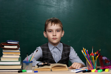 Pupil of junior classes in the lesson