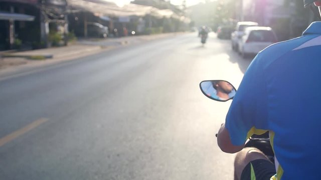 Feel the freedom not to ride a bike on the way to meet the sunset. slow motion. 1920x1080. full hd