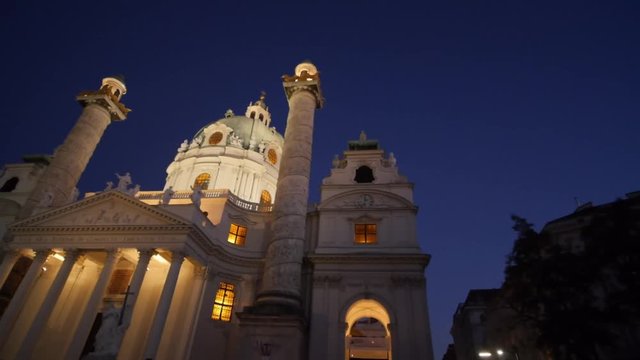 Karlskirche Vienna, Gimbal Shot