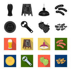 Bar, pub, restaurant, cafe .Pub set collection icons in black,flet style vector symbol stock illustration web. © pandavector