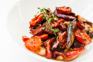 restaurant dish stewed vegetables