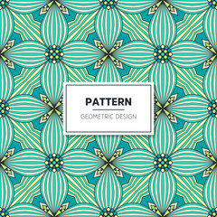 Ethnic floral seamless pattern with mandalas
