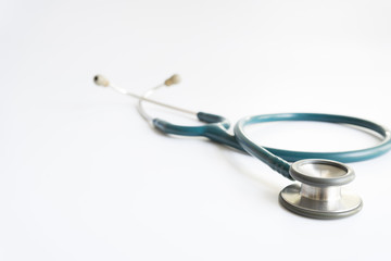 side view of stethoscope isolated white background