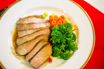 Kurobuta pork steak food