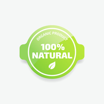 100% Natural Organic Product Label