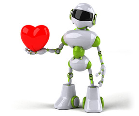 Naklejka premium Green robot - 3D Illustration