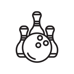 Bowling icon isolated on white background