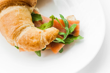 delicious croissant tart with filling