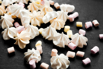 Obraz na płótnie Canvas sweet marshmallow and meringue