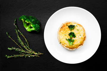 delicious croissant tart with filling