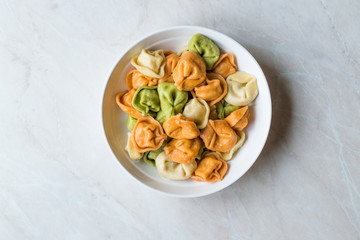 Tri Colored Tortellini Pasta / Multicolor or Colorful