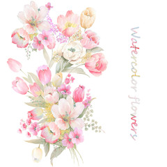 Elegant watercolor flowers