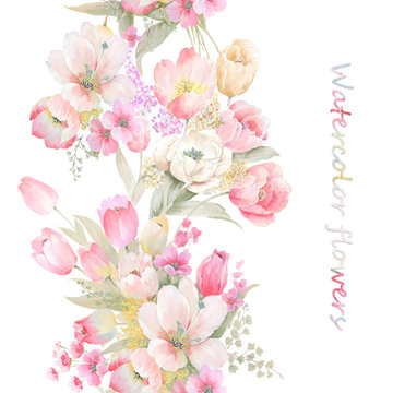 Elegant watercolor flowers