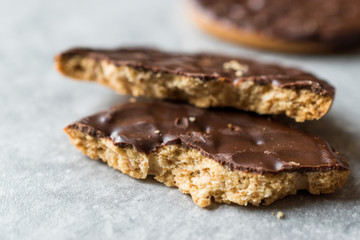 Half Cut Bitten Jaffa Cookie Cake Biscuits.