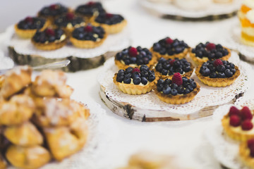 fruit desserts with blueberries