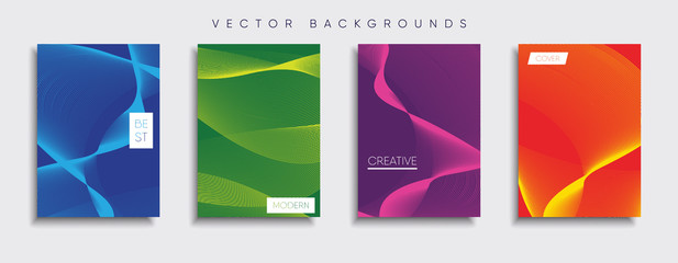 Fototapeta na wymiar Vector cover designs. Future Poster template. Smartphone modern background set.