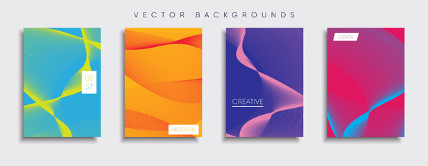 Vector cover designs. Future Poster template. Smartphone modern background set.