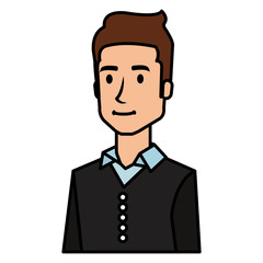 businessman avatar character icon vector illustration design