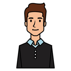 businessman avatar character icon vector illustration design