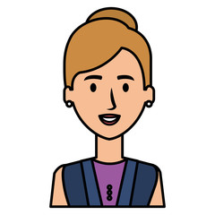businesswoman avatar character icon vector illustration design